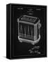 PP1100-Vintage Black Toaster Patent Art, Vintage Toaster-Cole Borders-Framed Stretched Canvas