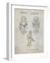 PP1101-Antique Grid Parchment Toby Talking Toy Robot Patent Poster-Cole Borders-Framed Giclee Print