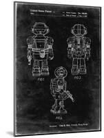 PP1101-Black Grunge Toby Talking Toy Robot Patent Poster-Cole Borders-Mounted Giclee Print