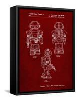 PP1101-Burgundy Toby Talking Toy Robot Patent Poster-Cole Borders-Framed Stretched Canvas