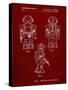 PP1101-Burgundy Toby Talking Toy Robot Patent Poster-Cole Borders-Stretched Canvas