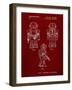 PP1101-Burgundy Toby Talking Toy Robot Patent Poster-Cole Borders-Framed Giclee Print