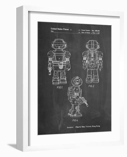 PP1101-Chalkboard Toby Talking Toy Robot Patent Poster-Cole Borders-Framed Giclee Print