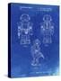 PP1101-Faded Blueprint Toby Talking Toy Robot Patent Poster-Cole Borders-Stretched Canvas