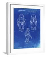 PP1101-Faded Blueprint Toby Talking Toy Robot Patent Poster-Cole Borders-Framed Giclee Print
