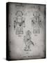 PP1101-Faded Grey Toby Talking Toy Robot Patent Poster-Cole Borders-Stretched Canvas