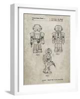 PP1101-Sandstone Toby Talking Toy Robot Patent Poster-Cole Borders-Framed Giclee Print
