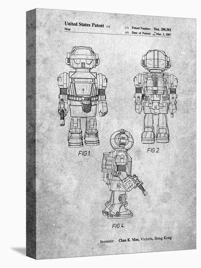 PP1101-Slate Toby Talking Toy Robot Patent Poster-Cole Borders-Stretched Canvas