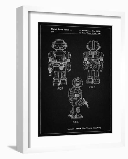 PP1101-Vintage Black Toby Talking Toy Robot Patent Poster-Cole Borders-Framed Giclee Print