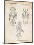 PP1101-Vintage Parchment Toby Talking Toy Robot Patent Poster-Cole Borders-Mounted Premium Giclee Print