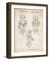 PP1101-Vintage Parchment Toby Talking Toy Robot Patent Poster-Cole Borders-Framed Giclee Print