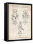 PP1101-Vintage Parchment Toby Talking Toy Robot Patent Poster-Cole Borders-Framed Stretched Canvas