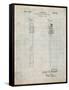 PP1102-Antique Grid Parchment Toothbrush Flexible Head Patent Poster-Cole Borders-Framed Stretched Canvas