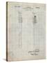 PP1102-Antique Grid Parchment Toothbrush Flexible Head Patent Poster-Cole Borders-Stretched Canvas