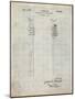 PP1102-Antique Grid Parchment Toothbrush Flexible Head Patent Poster-Cole Borders-Mounted Giclee Print