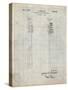 PP1102-Antique Grid Parchment Toothbrush Flexible Head Patent Poster-Cole Borders-Stretched Canvas