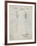 PP1102-Antique Grid Parchment Toothbrush Flexible Head Patent Poster-Cole Borders-Framed Giclee Print