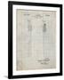 PP1102-Antique Grid Parchment Toothbrush Flexible Head Patent Poster-Cole Borders-Framed Giclee Print