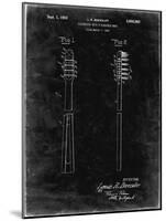 PP1102-Black Grunge Toothbrush Flexible Head Patent Poster-Cole Borders-Mounted Giclee Print