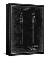 PP1102-Black Grunge Toothbrush Flexible Head Patent Poster-Cole Borders-Framed Stretched Canvas