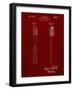PP1102-Burgundy Toothbrush Flexible Head Patent Poster-Cole Borders-Framed Giclee Print