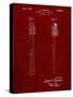 PP1102-Burgundy Toothbrush Flexible Head Patent Poster-Cole Borders-Stretched Canvas