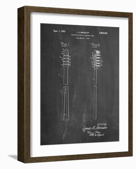 PP1102-Chalkboard Toothbrush Flexible Head Patent Poster-Cole Borders-Framed Giclee Print