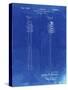 PP1102-Faded Blueprint Toothbrush Flexible Head Patent Poster-Cole Borders-Stretched Canvas