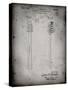 PP1102-Faded Grey Toothbrush Flexible Head Patent Poster-Cole Borders-Stretched Canvas