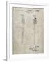 PP1102-Sandstone Toothbrush Flexible Head Patent Poster-Cole Borders-Framed Giclee Print