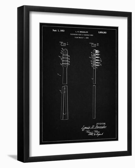 PP1102-Vintage Black Toothbrush Flexible Head Patent Poster-Cole Borders-Framed Giclee Print