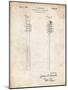 PP1102-Vintage Parchment Toothbrush Flexible Head Patent Poster-Cole Borders-Mounted Giclee Print