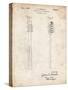 PP1102-Vintage Parchment Toothbrush Flexible Head Patent Poster-Cole Borders-Stretched Canvas