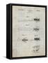 PP1103-Antique Grid Parchment Toothbrush Flexible Head Patent Poster-Cole Borders-Framed Stretched Canvas