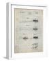PP1103-Antique Grid Parchment Toothbrush Flexible Head Patent Poster-Cole Borders-Framed Giclee Print