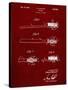 PP1103-Burgundy Toothbrush Flexible Head Patent Poster-Cole Borders-Stretched Canvas