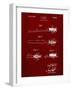 PP1103-Burgundy Toothbrush Flexible Head Patent Poster-Cole Borders-Framed Giclee Print