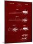 PP1103-Burgundy Toothbrush Flexible Head Patent Poster-Cole Borders-Mounted Giclee Print