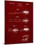 PP1103-Burgundy Toothbrush Flexible Head Patent Poster-Cole Borders-Mounted Giclee Print