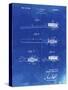 PP1103-Faded Blueprint Toothbrush Flexible Head Patent Poster-Cole Borders-Stretched Canvas