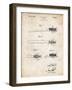 PP1103-Vintage Parchment Toothbrush Flexible Head Patent Poster-Cole Borders-Framed Giclee Print