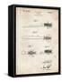 PP1103-Vintage Parchment Toothbrush Flexible Head Patent Poster-Cole Borders-Framed Stretched Canvas
