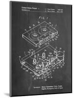 PP1104-Chalkboard Toshiba Cassette Tape Recorder Patent Poster-Cole Borders-Mounted Giclee Print