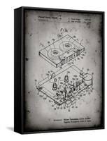 PP1104-Faded Grey Toshiba Cassette Tape Recorder Patent Poster-Cole Borders-Framed Stretched Canvas