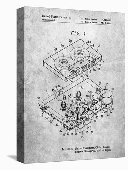 PP1104-Slate Toshiba Cassette Tape Recorder Patent Poster-Cole Borders-Stretched Canvas