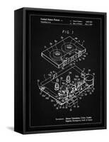 PP1104-Vintage Black Toshiba Cassette Tape Recorder Patent Poster-Cole Borders-Framed Stretched Canvas