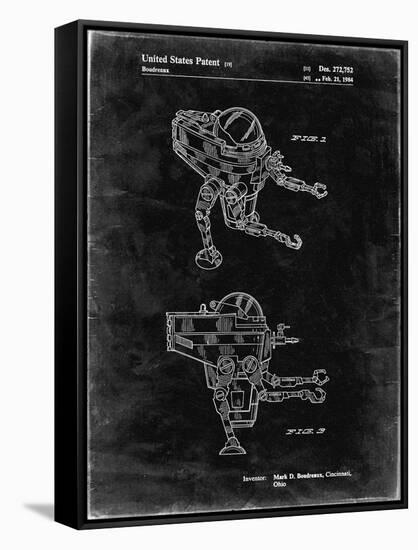 PP1107-Black Grunge Mattel Space Walking Toy Patent Poster-Cole Borders-Framed Stretched Canvas