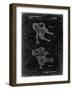 PP1107-Black Grunge Mattel Space Walking Toy Patent Poster-Cole Borders-Framed Giclee Print