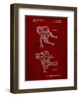 PP1107-Burgundy Mattel Space Walking Toy Patent Poster-Cole Borders-Framed Giclee Print