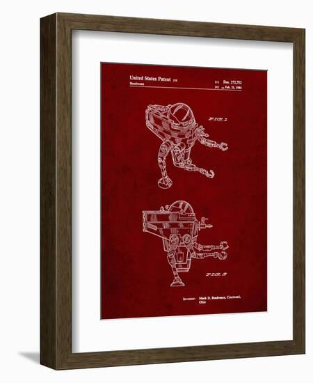 PP1107-Burgundy Mattel Space Walking Toy Patent Poster-Cole Borders-Framed Giclee Print